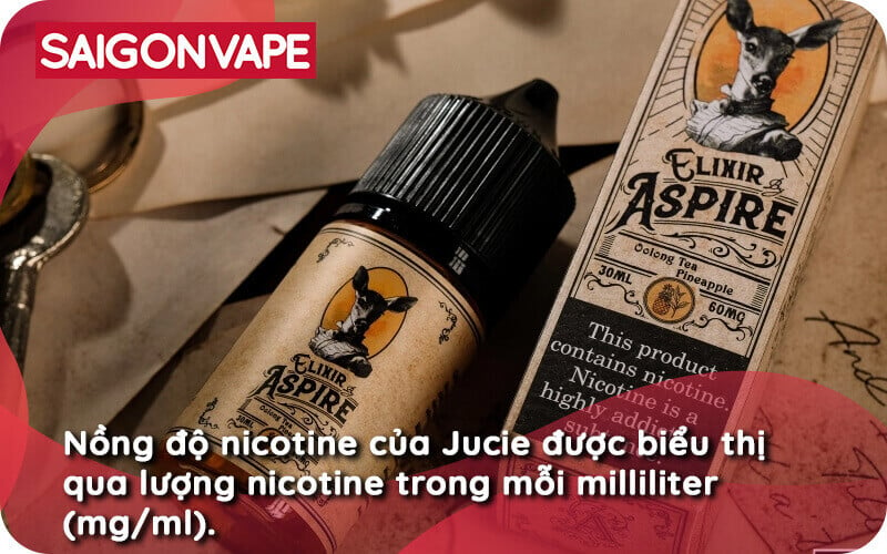 Nong do nicotin trong juice vape duoc bieu thi bang milliliter