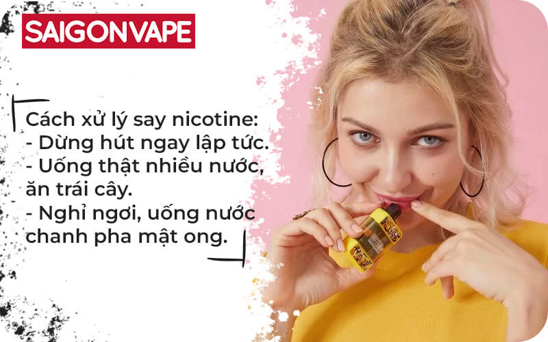 Cach xu ly khi bi say nicotine