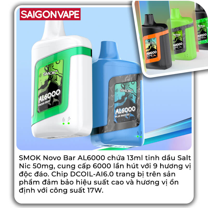 SMOK Novo Bar AL6000 Pod 1 lan