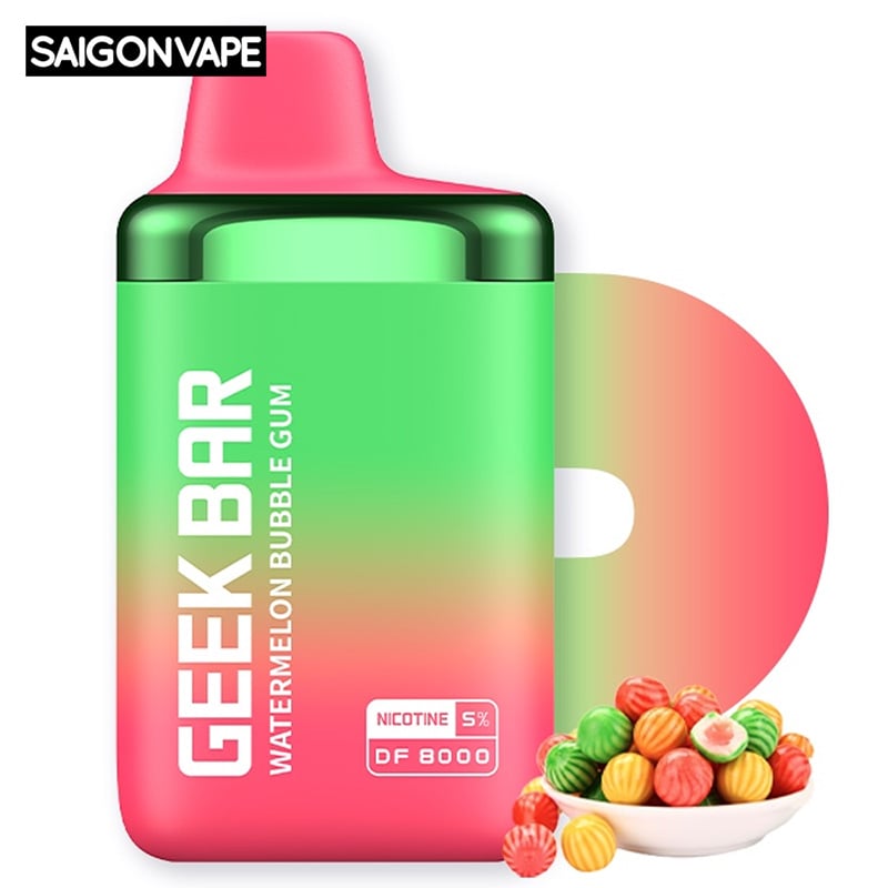 Pod Hút 1 Lần Geek Bar DF8000 Hơi Watermelon Bubble Gum Chính Hãng