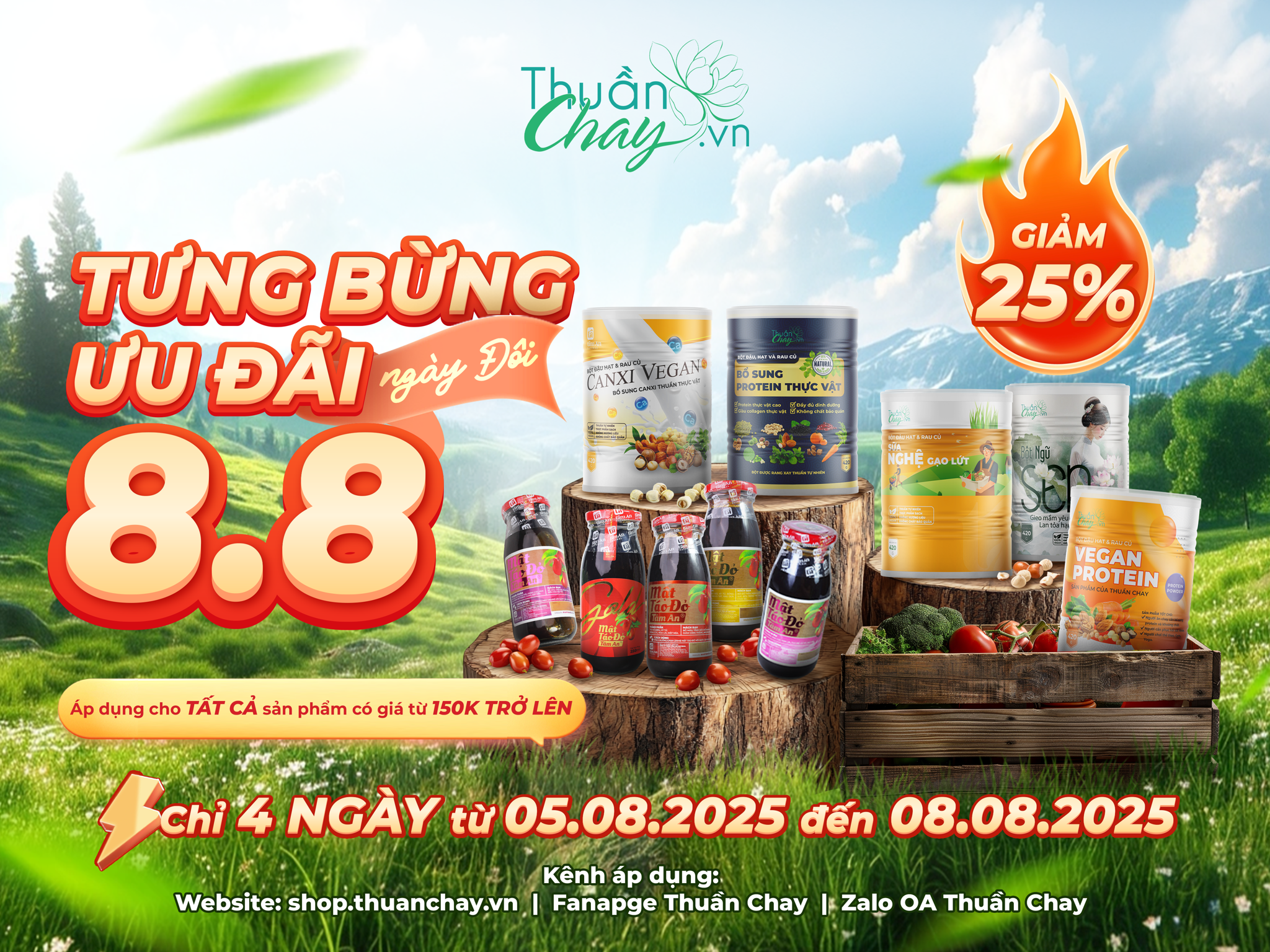 🎉 Chào Ngày Đôi 08.08 - Rộn Ràng Ưu Đãi, Mua Ngay Đừng Bỏ Lỡ 🎉