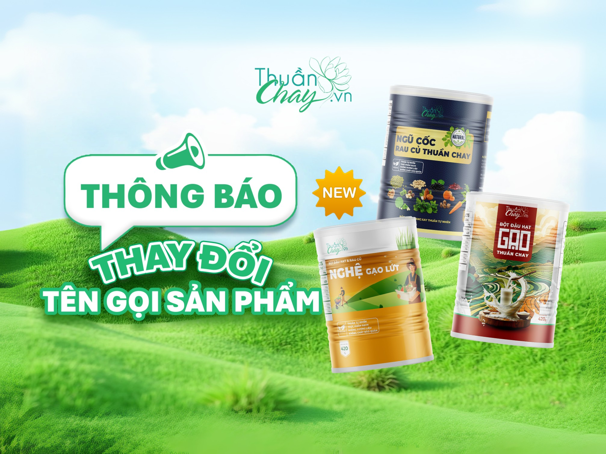 📣 Thông Báo Thay Đổi Tên Gọi Và Bao Bì Sản Phẩm 📣