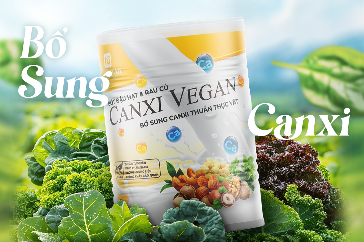 Bột đậu hạt rau củ Canxi Vegan