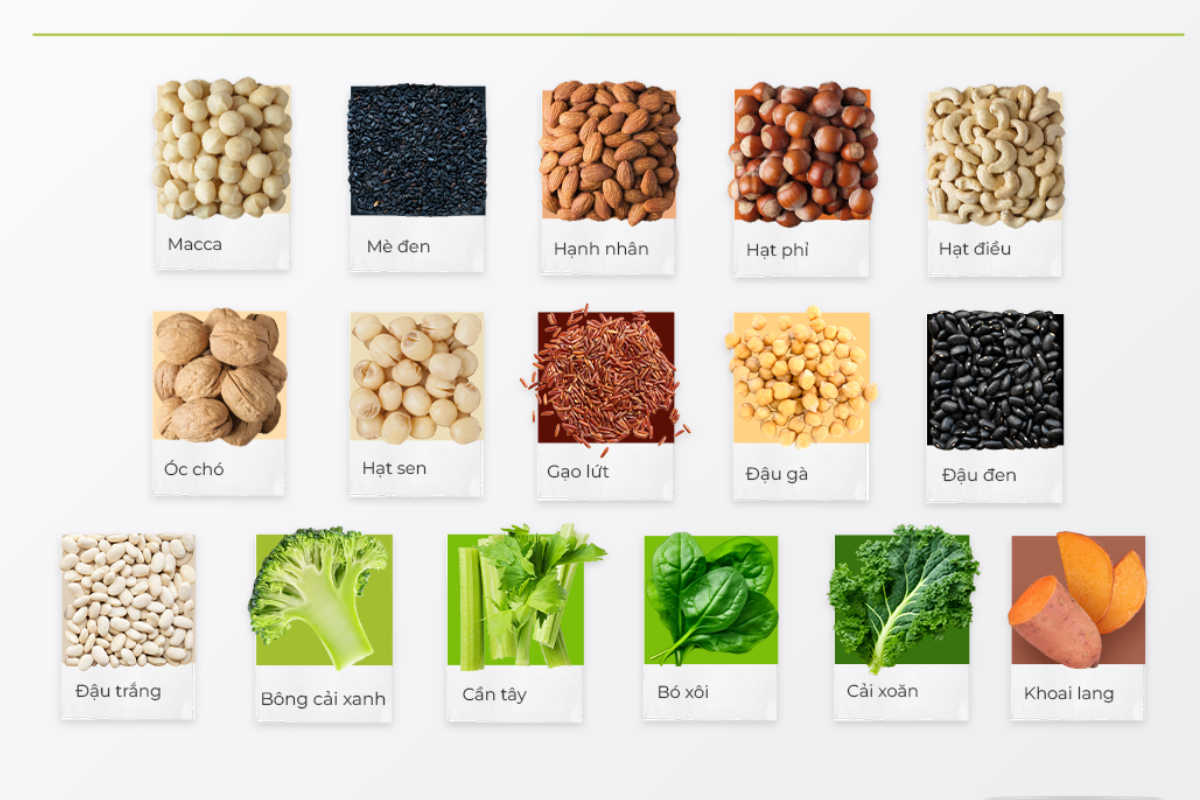 Bột đậu hạt rau củ Canxi Vegan