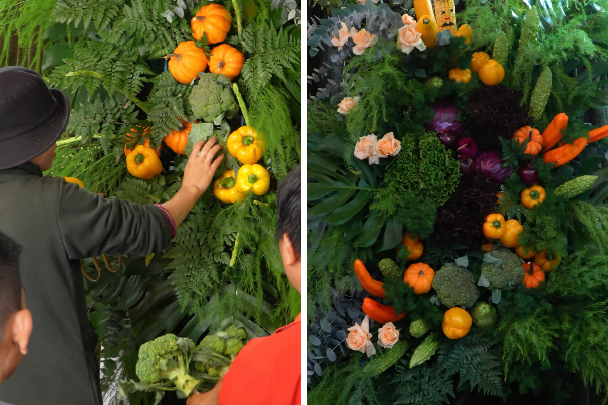 bữa tiệc cưới đặc biệt từ 500kg rau củ quả