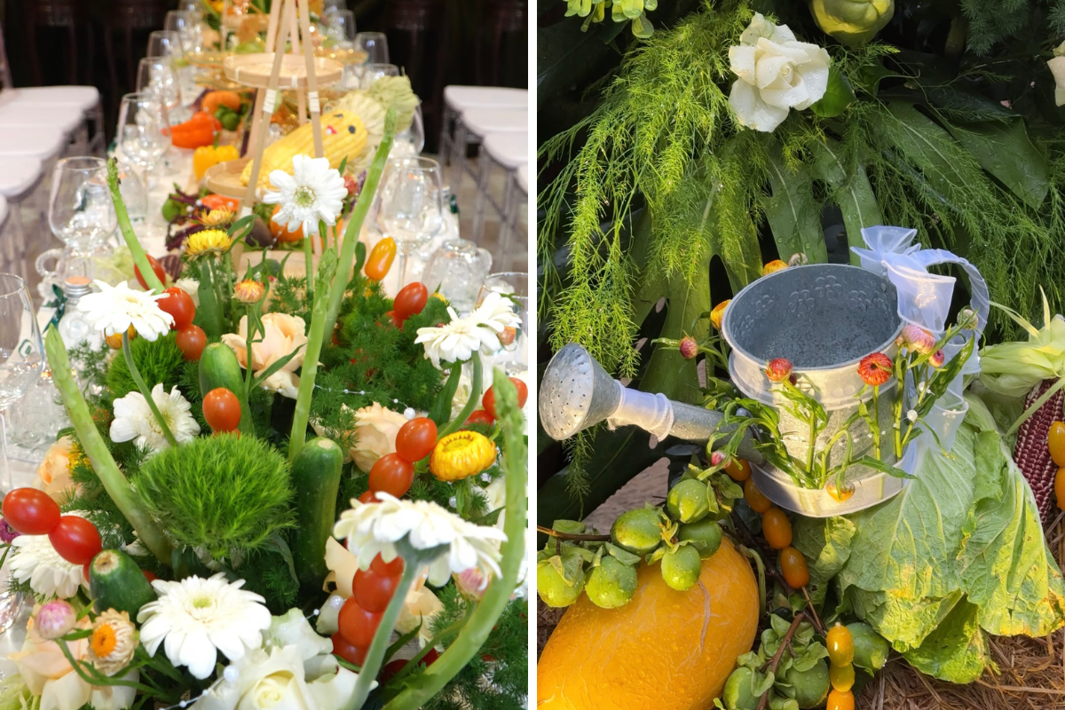 bữa tiệc cưới đặc biệt từ 500kg rau củ quả