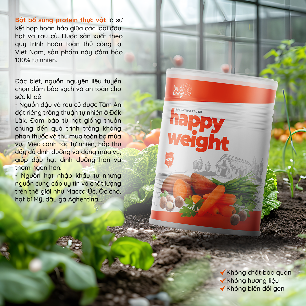 bột đậu hạt rau củ Happy Weight