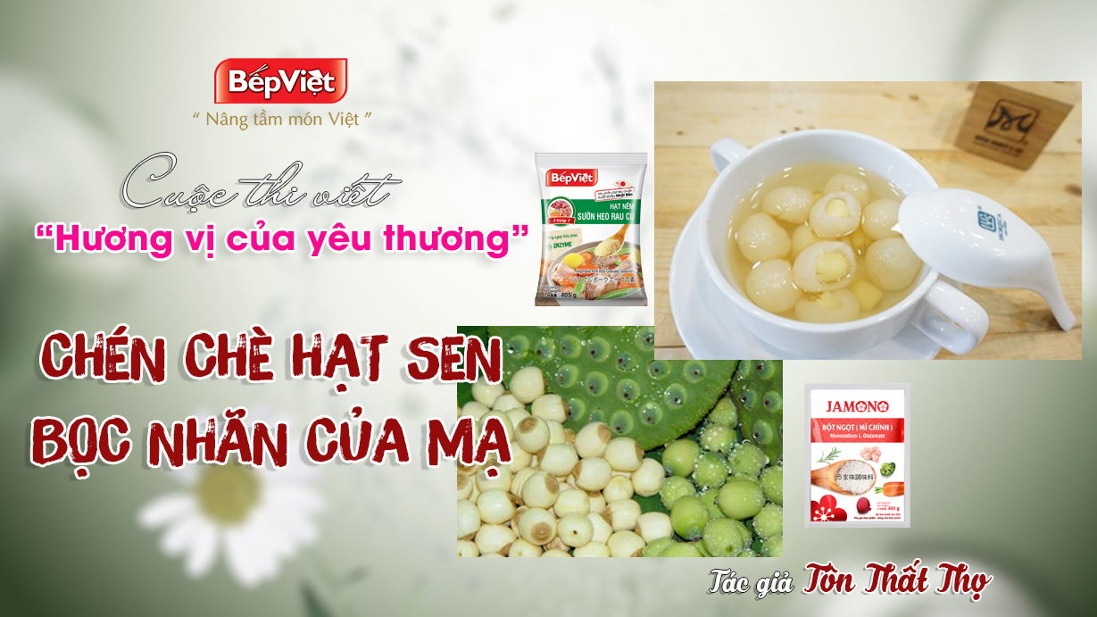 CHÉN CHÈ HẠT SEN BỌC NHÃN CỦA MẠ