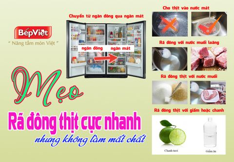 Cách rã đông thịt cực nhanh và tiện lợi