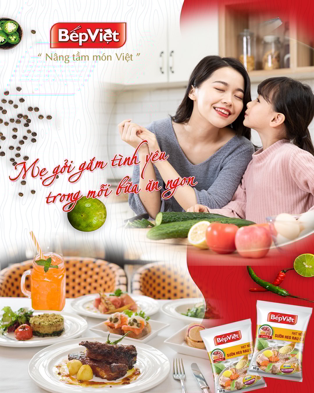 Cùng BẾP VIỆT nêm yêu thương trong từng bữa cơm mẹ nấu
