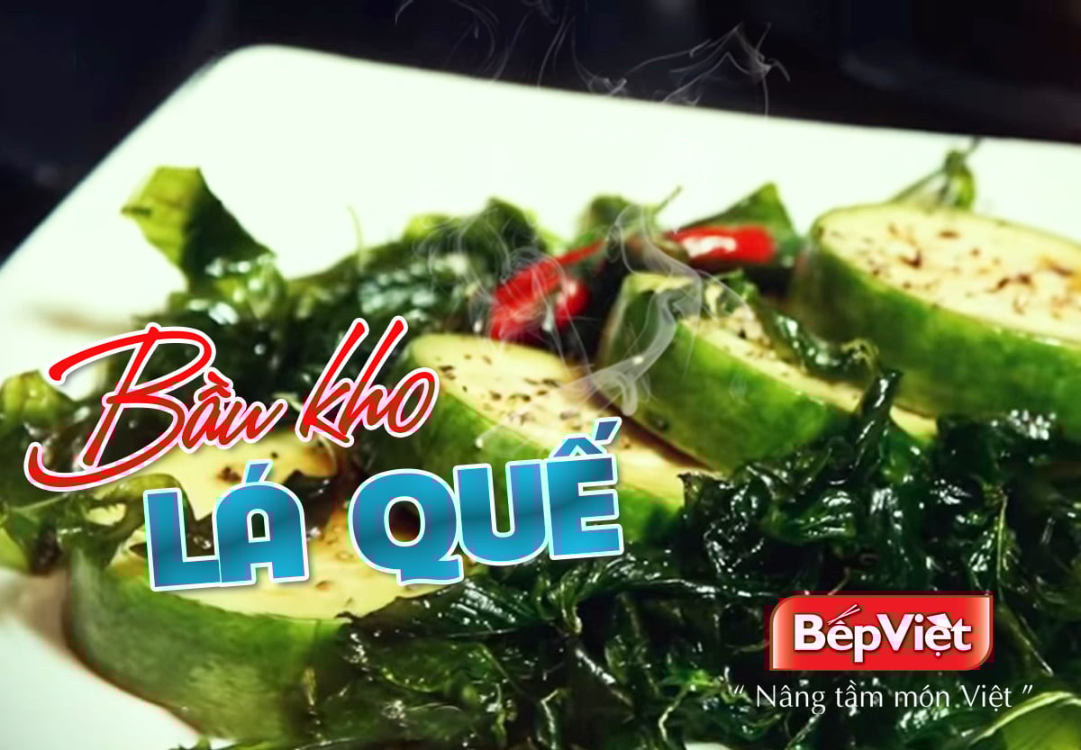 Bầu kho lá quế