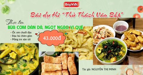 BỮA CƠM DÂN DÃ, NGỌT NGÀO VỊ QUÊ