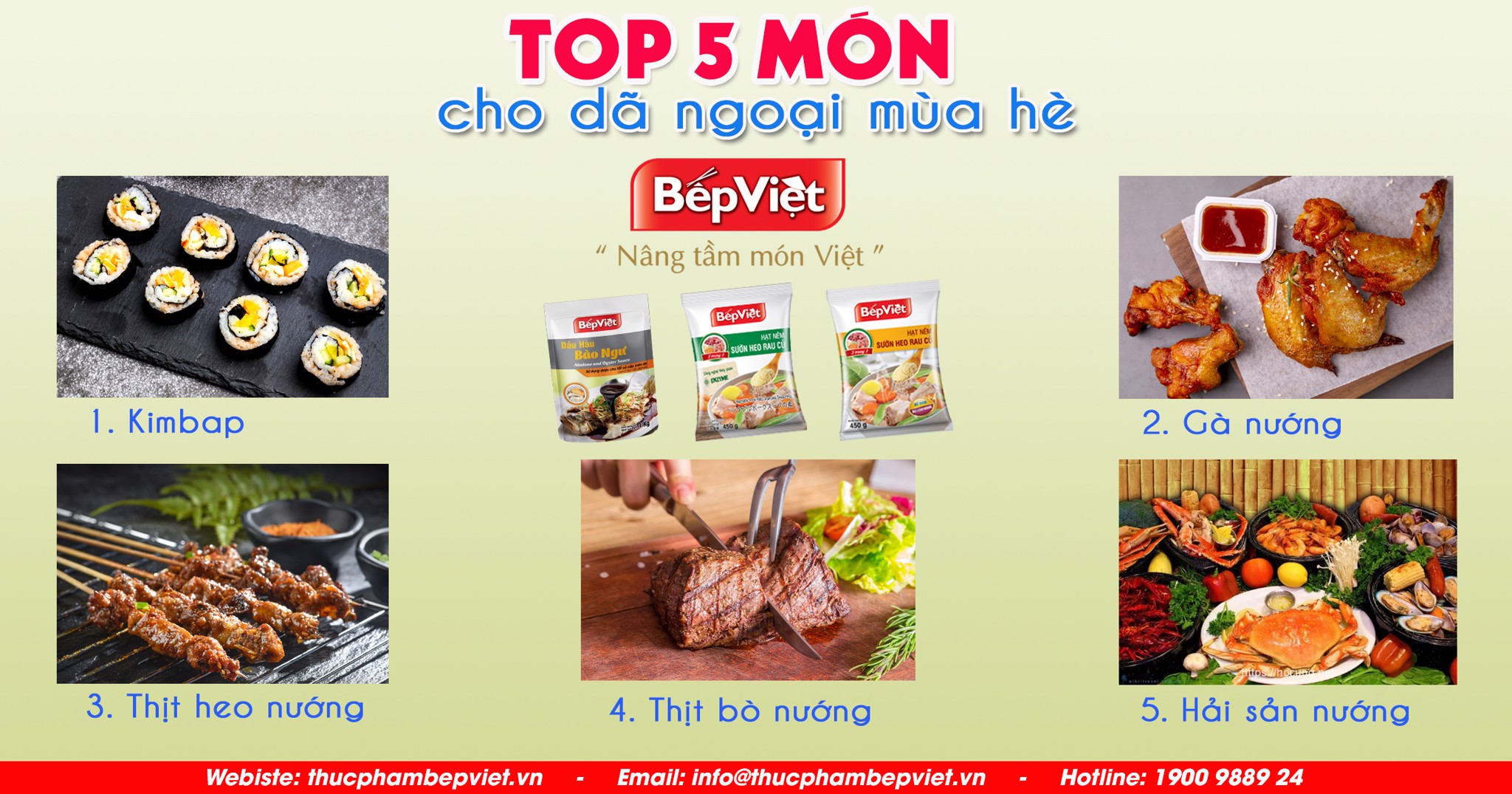 TOP 5 món dễ thực hiện cho chuyến dã ngoại mùa hè