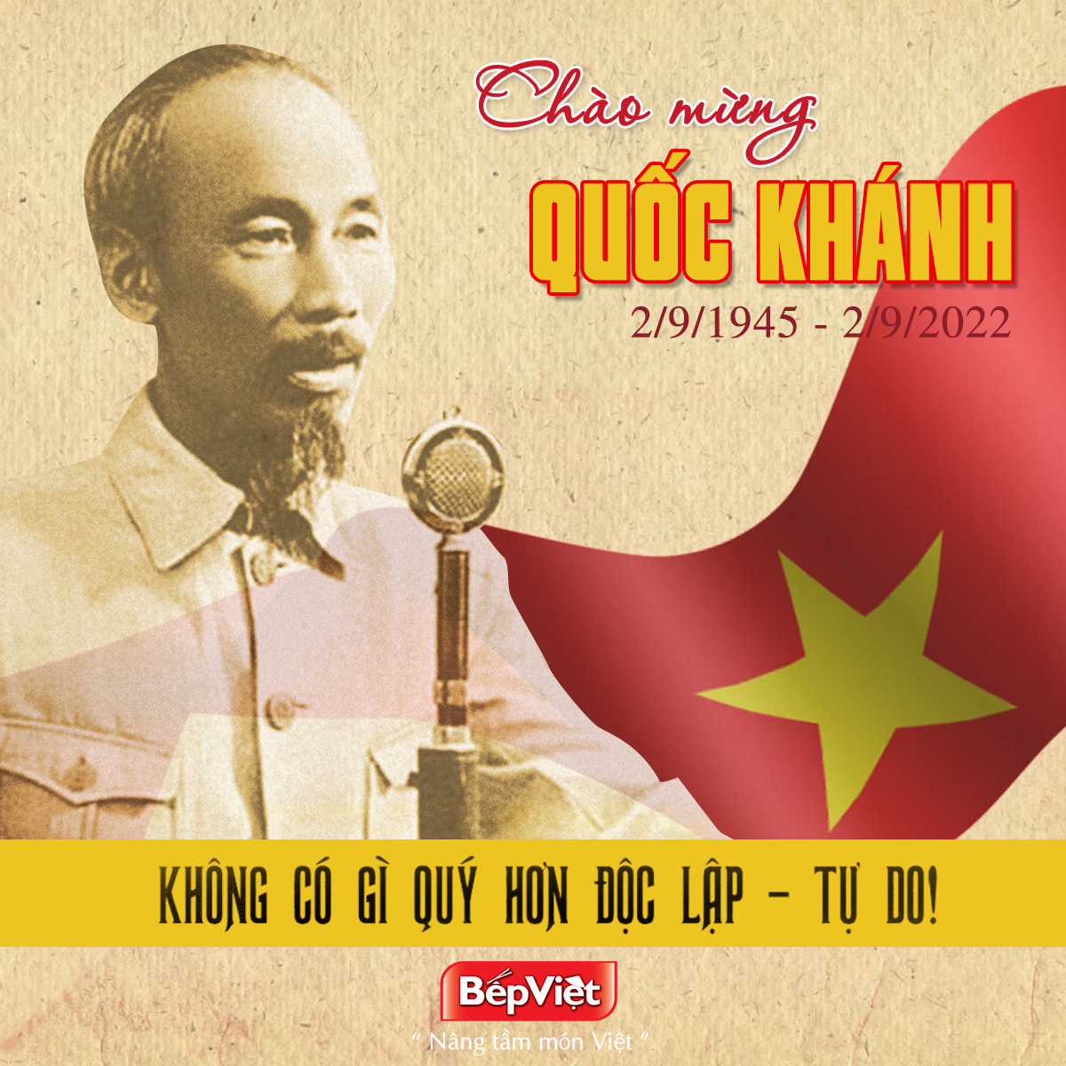 Mừng ngày Quốc khánh Việt Nam 2/9 (2/9/1945 – 2/9/2022)
