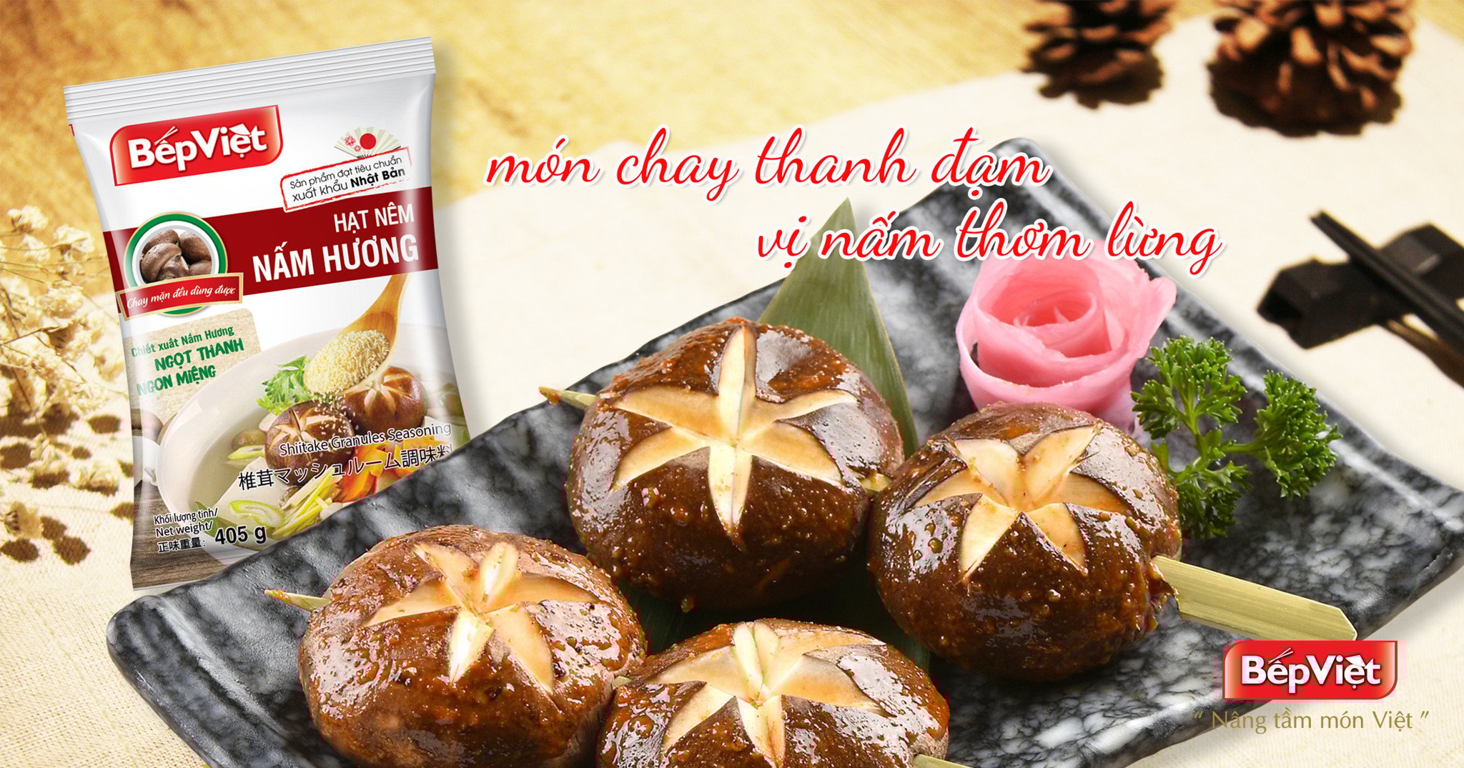 Cùng hạt nêm nấm hương BẾP VIỆT thưởng thức ẩm thực chay trọn vẹn
