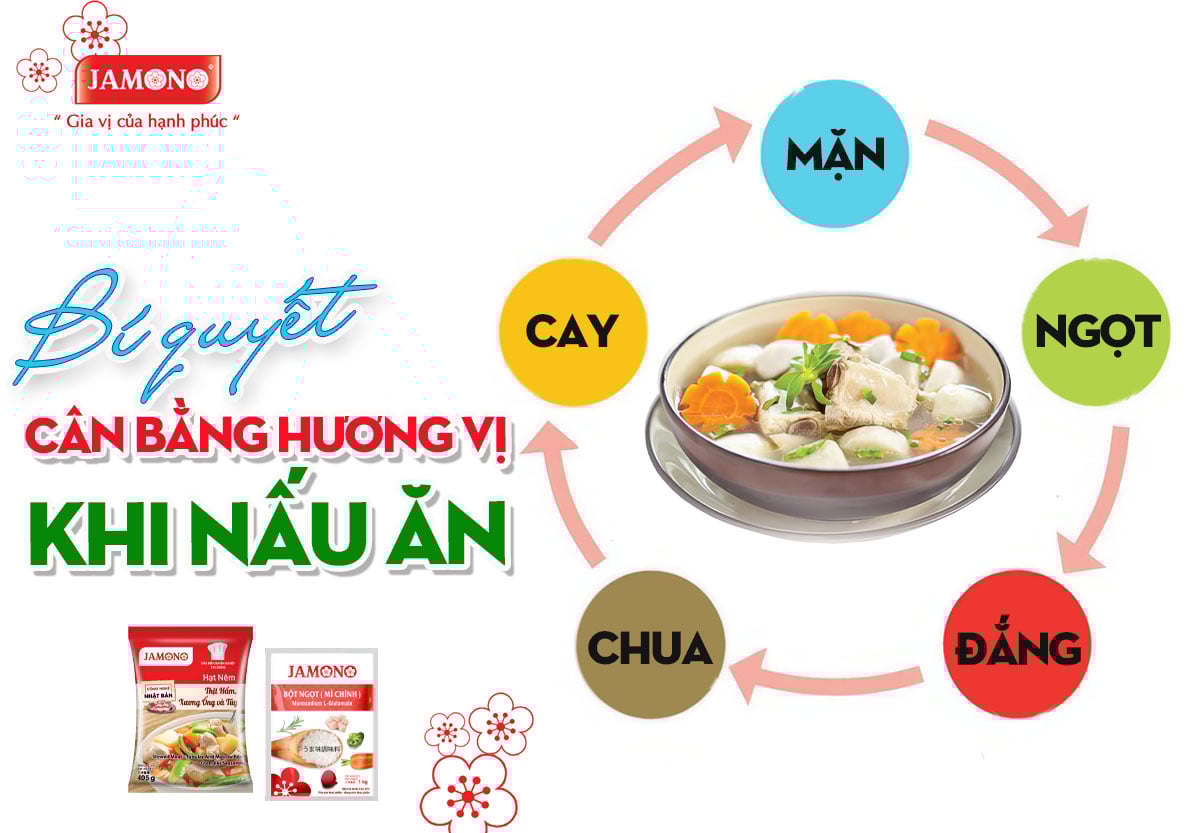 Bí quyết cân bằng hương vị khi nấu ăn