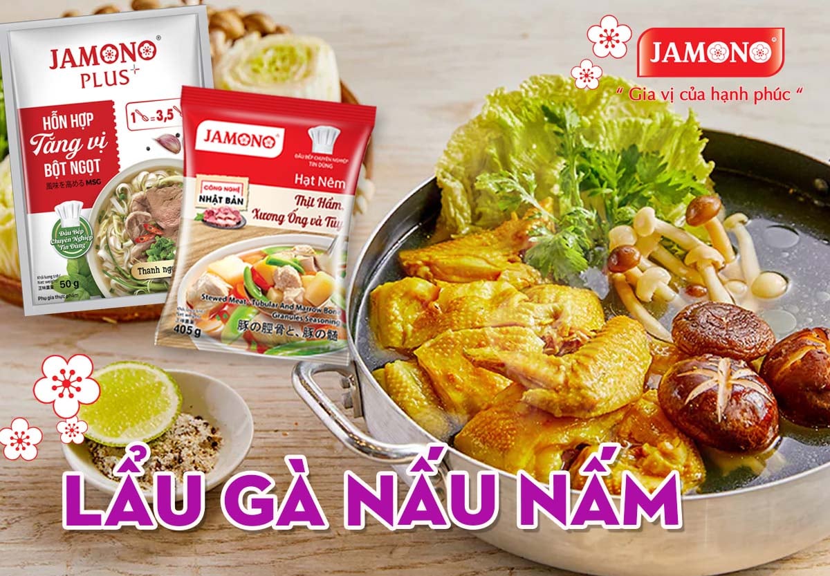 Lẩu gà nấu nấm ngon ngọt