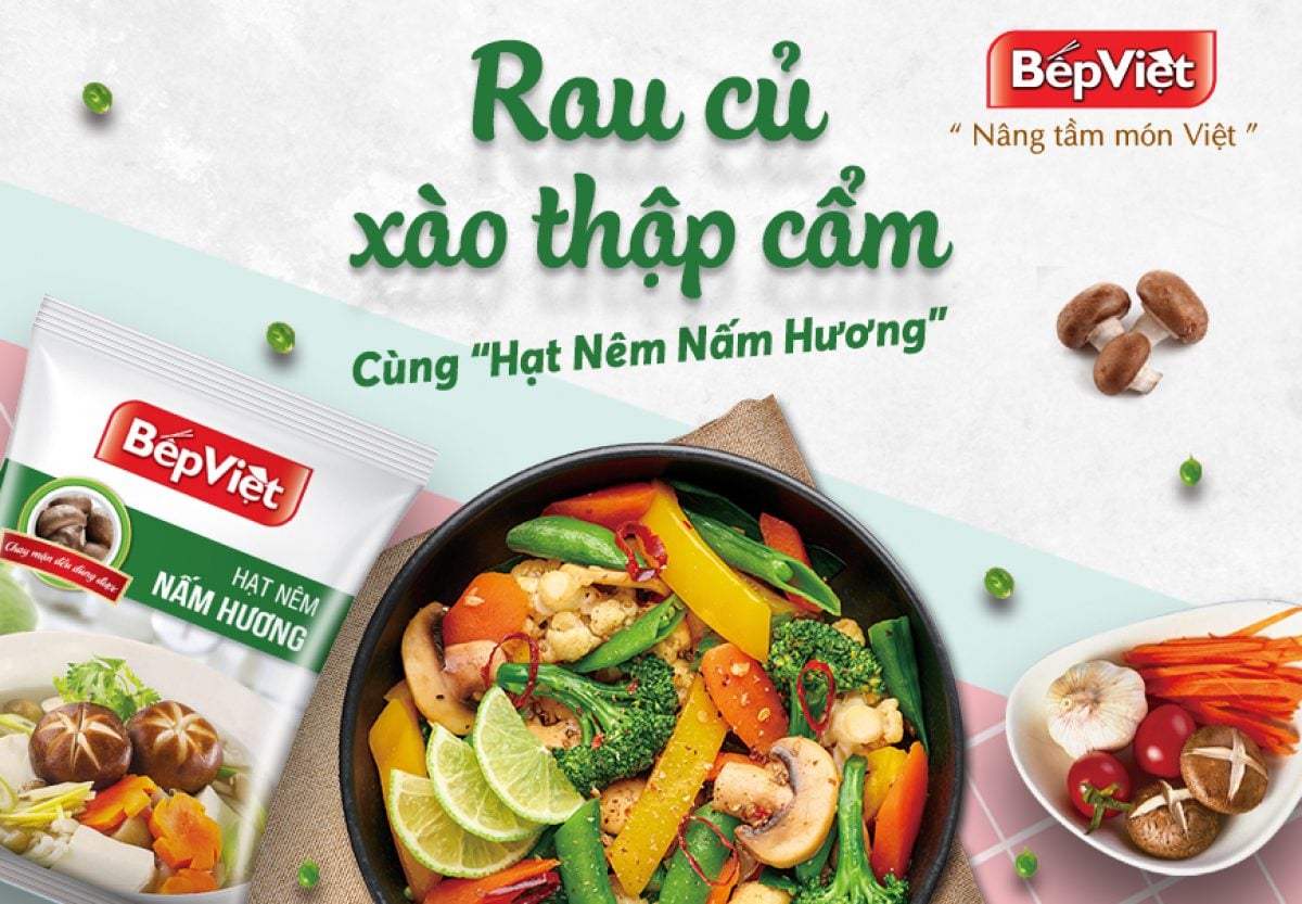Thưởng thức món rau củ xào thập cẩm chay – trọn vị an vui, gắn kết mâm cơm nhà làm