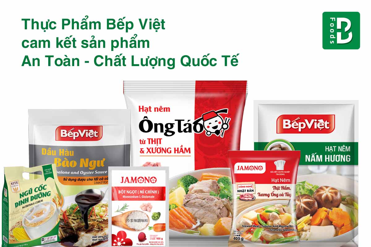 Thực Phẩm Bếp Việt cam kết sản phẩm An toàn & Chất lượng