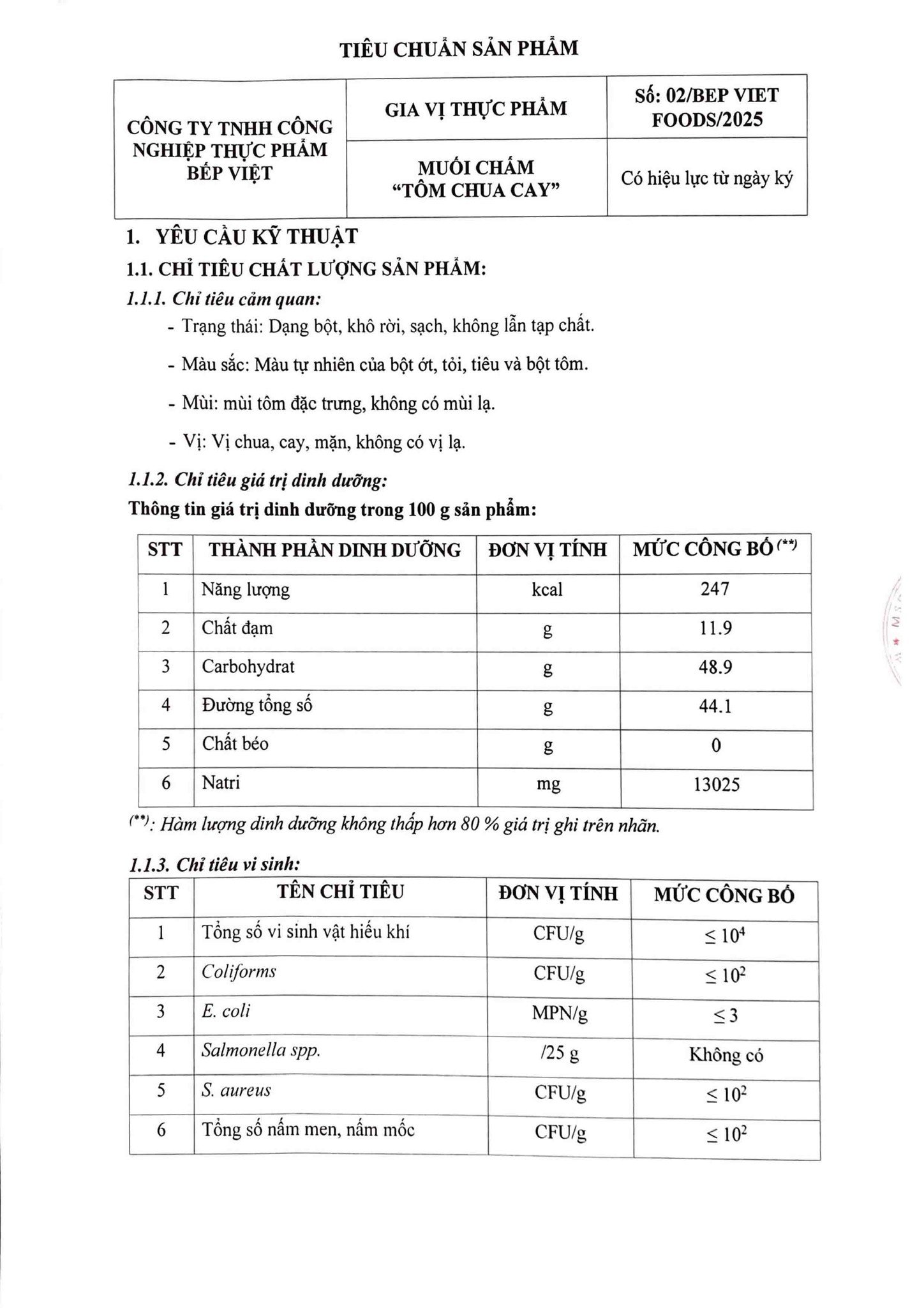 HS TCB muối chấm tôm chua cay