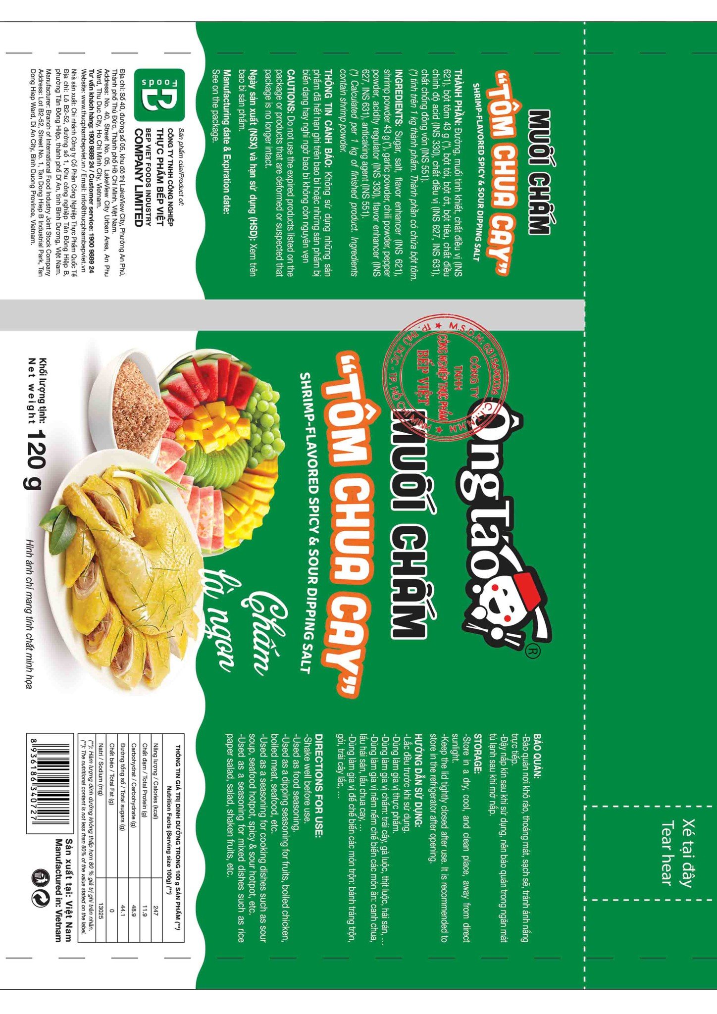 HS TCB muối chấm tôm chua cay