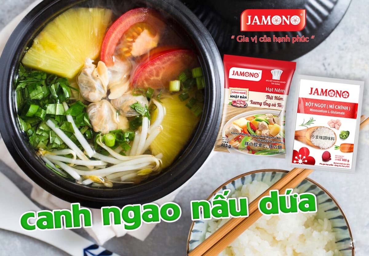 canh ngao nấu dứa