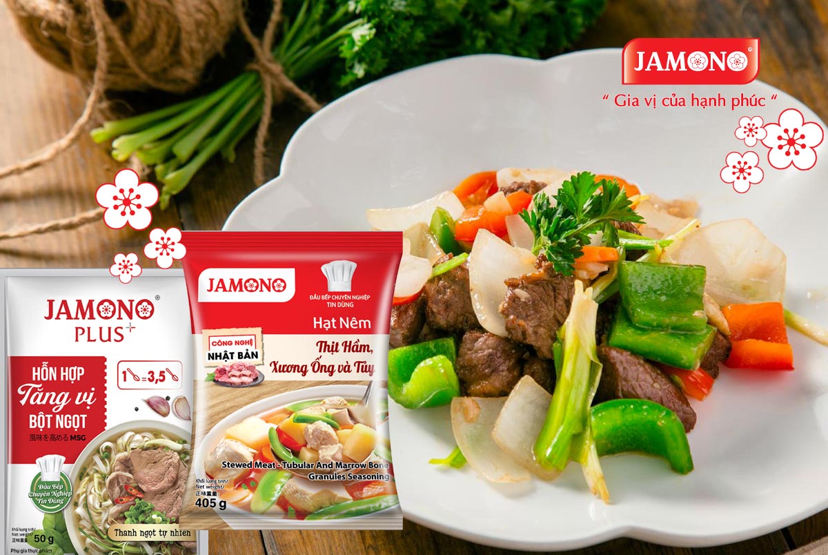 Hạt nêm Jamono và hỗn hợp tăng vị bột ngọt Jamono Plus