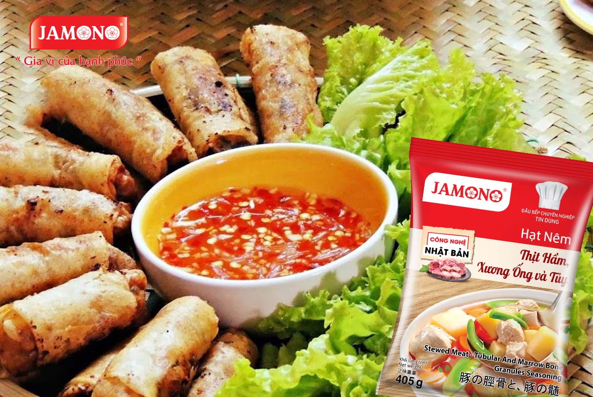 gia vị Jamono cho nem rán ngon hơn