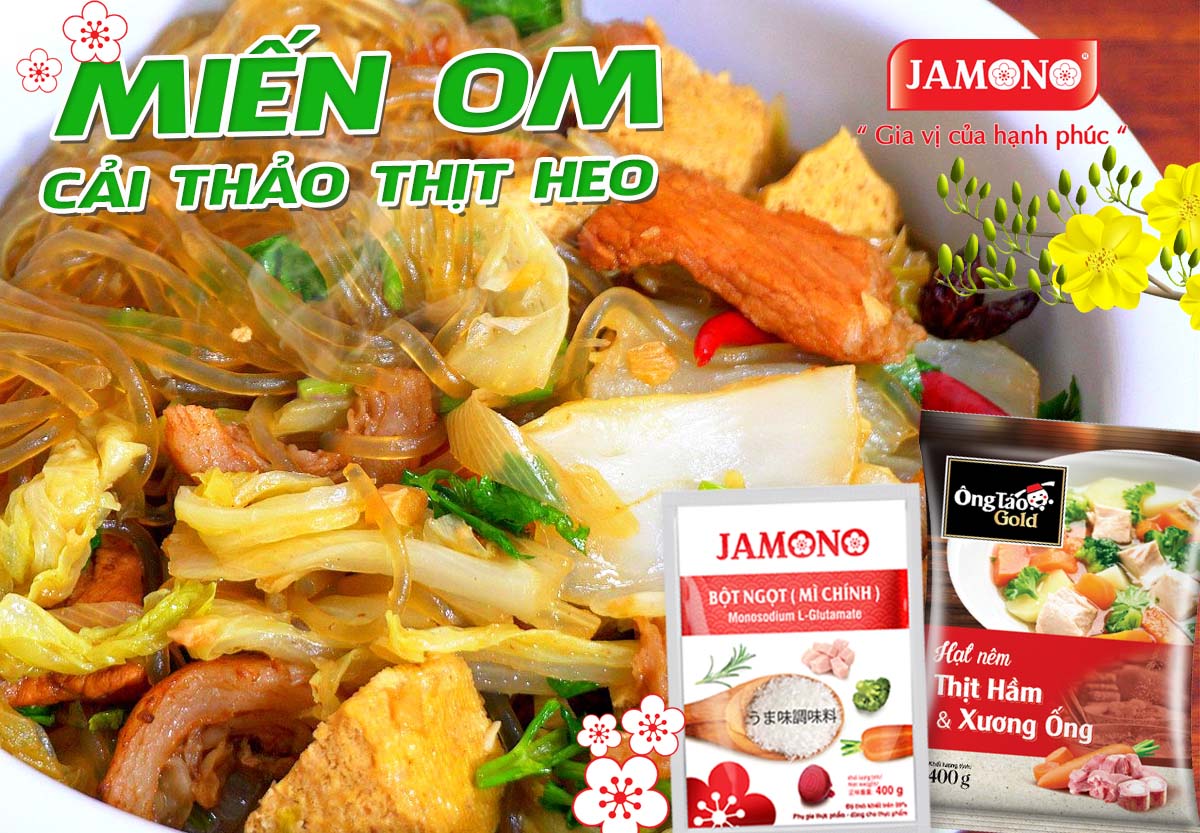 miến om cải thảo thịt heo