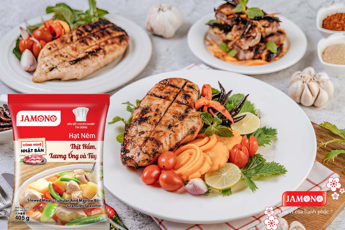 món ăn giàu protein cùng hạt nêm Jamono