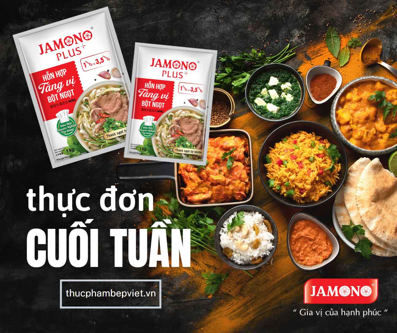 thực đơn cuối tuần cùng JAMONO Plus