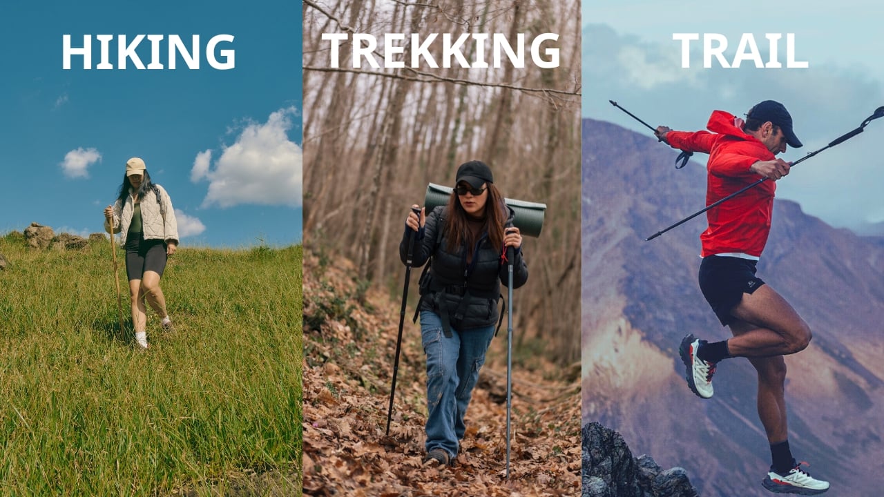 Phân biệt các loại hình thể thao Trekking, Hiking và Trail Running