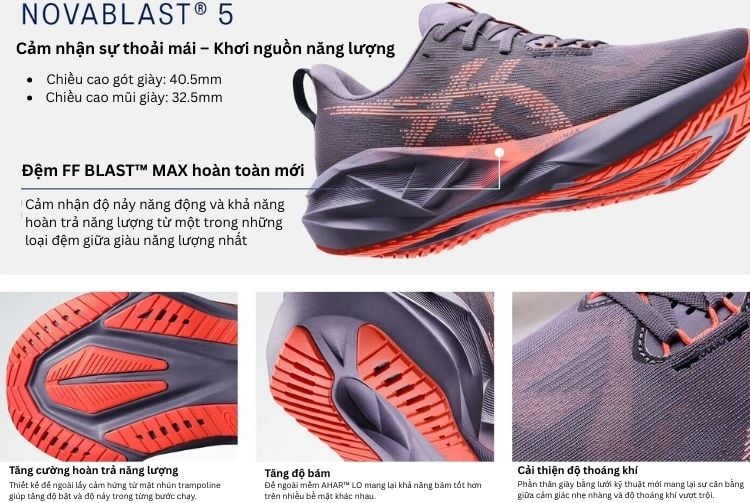 Asics Novablast 5 nữ
