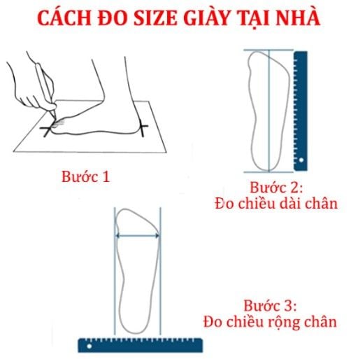 Cách đo size chân tại nhà