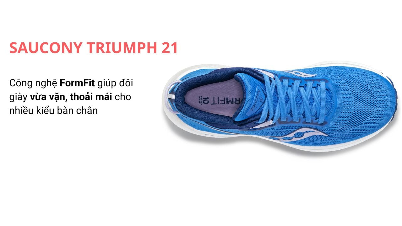 Saucony Triumph 21 với thiết kế ôm chân thoải mái