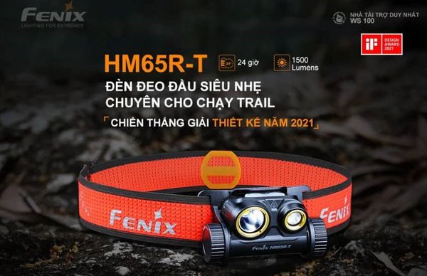 Đèn pin chạy bộ Fenix HM65R-T Black