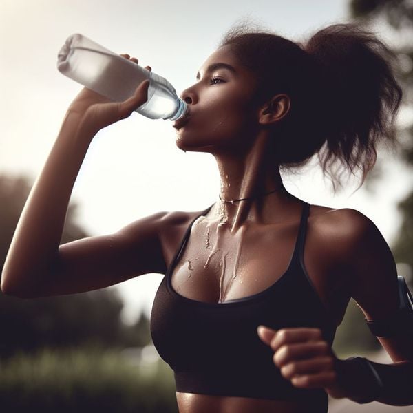 Uống nước khi chạy bộ