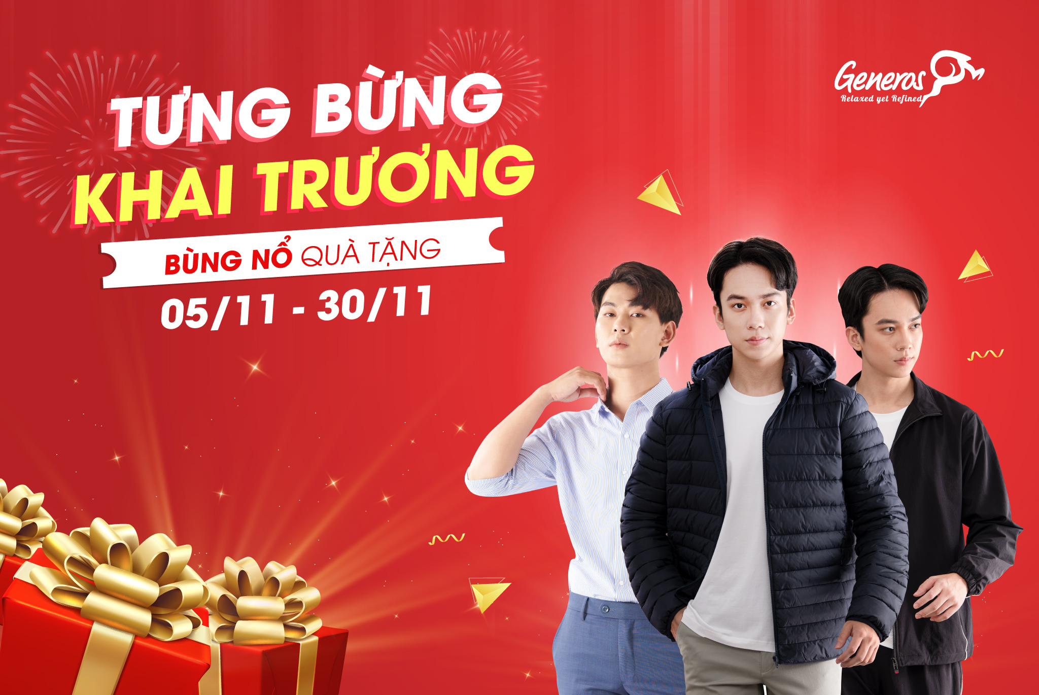 [GRAND OPENING] TƯNG BỪNG KHAI TRƯƠNG CỬA HÀNG ĐẦU TIÊN CỦA THƯƠNG HIỆU THỜI TRANG NAM CAO CẤP GENEROS