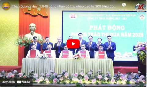 Năm 2024 Công ty than Dương Huy có 1.840 công nhân có thu nhập cao từ 300 triệu đồng/năm trở lên