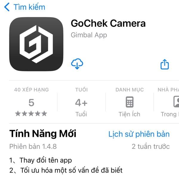 Ứng dụng dành cho gimbal chống rung GoChek HunteX G5