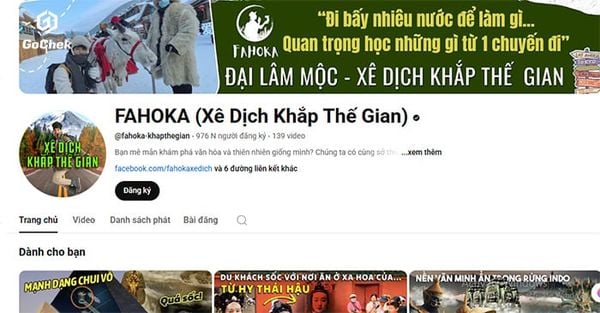 các kênh youtube du lịch Việt Nam