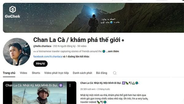 các kênh youtube du lịch Việt Nam
