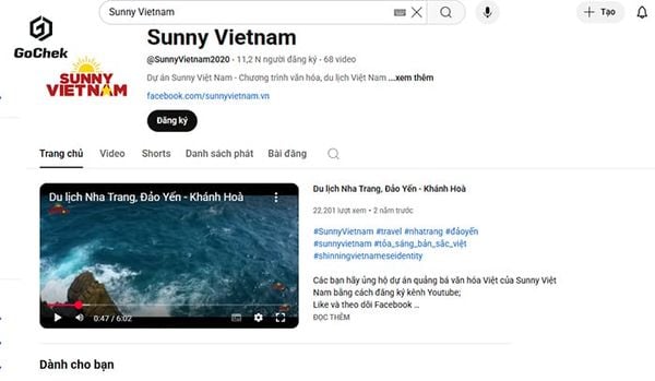 các kênh youtube du lịch Việt Nam