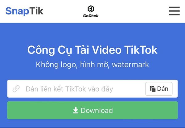 tải video tiktok không dính logo