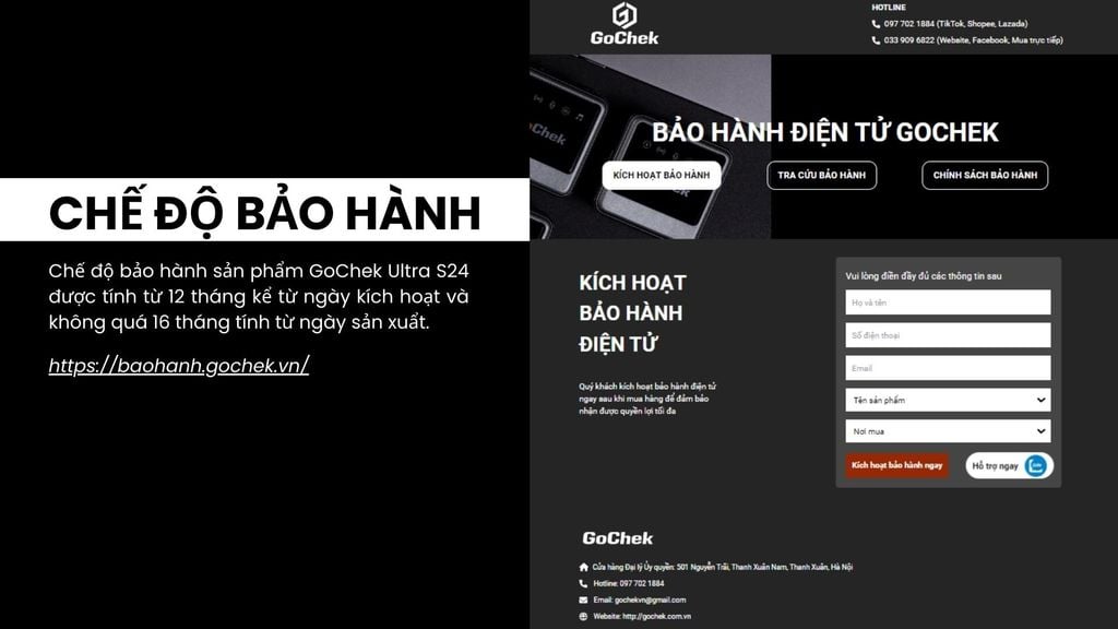 chế độ bảo hành GoChek