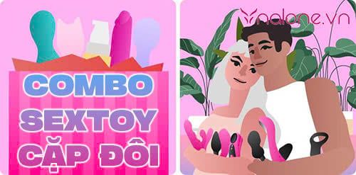 Combo sextoy cặp đôi: Vòng rung + Trứng rung + Gel làm ấm