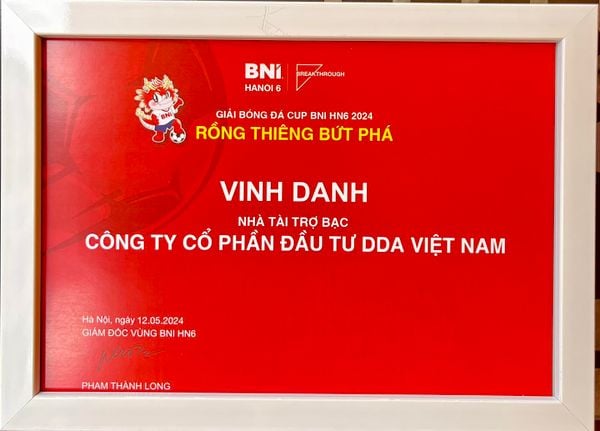 DDA Việt Nam là nhà tài trợ bạc cho giải bóng đá thường niên BNI HN6
