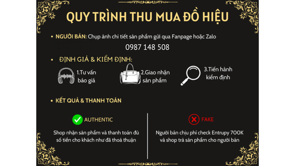 quy trình thu mua đồ hiệu