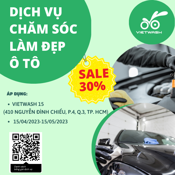 ????GIẢM GIÁ ĐẾN 30% CÁC DỊCH VỤ CHĂM SÓC, LÀM ĐẸP Ô TÔ????