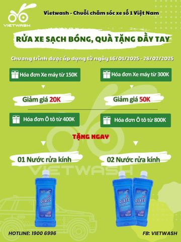 ✨RỬA XE SẠCH BÓNG – RINH QUÀ THẢ GA! ✨